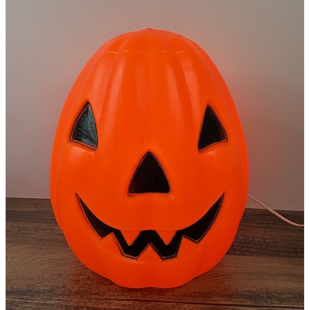 Vintage Empire 12" Halloween Jack O Lantern Pumpkin Blow Mold Lighted USA